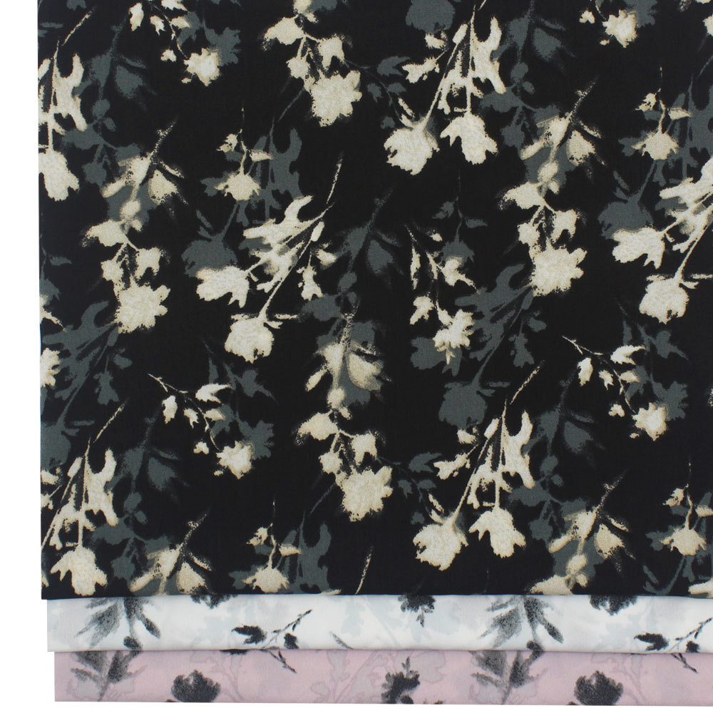 新款真丝绒印花 雪纺复古碎花印花布 春夏女衬衫半身裙旗袍裙面料