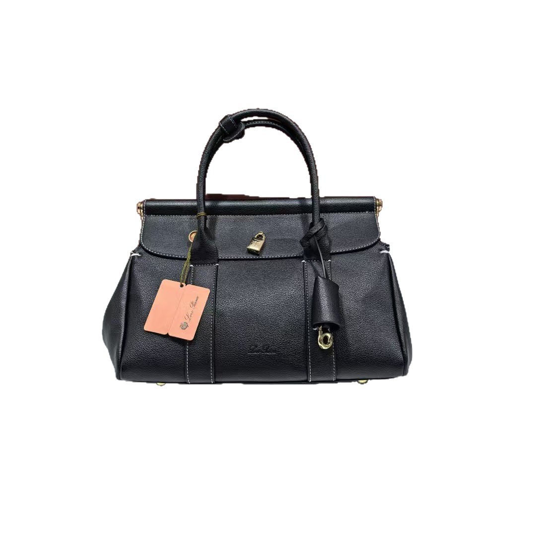 Cross-border New DESIGNBAG Women's Briefcase Luxury LP 32 Semi-Handmade Cowhide Commuter Tote Handbag - Thumbnail 5