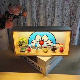 哆啦a梦手办叮当猫桌面摆件机器猫盲盒小夜灯送男女朋友生日礼物