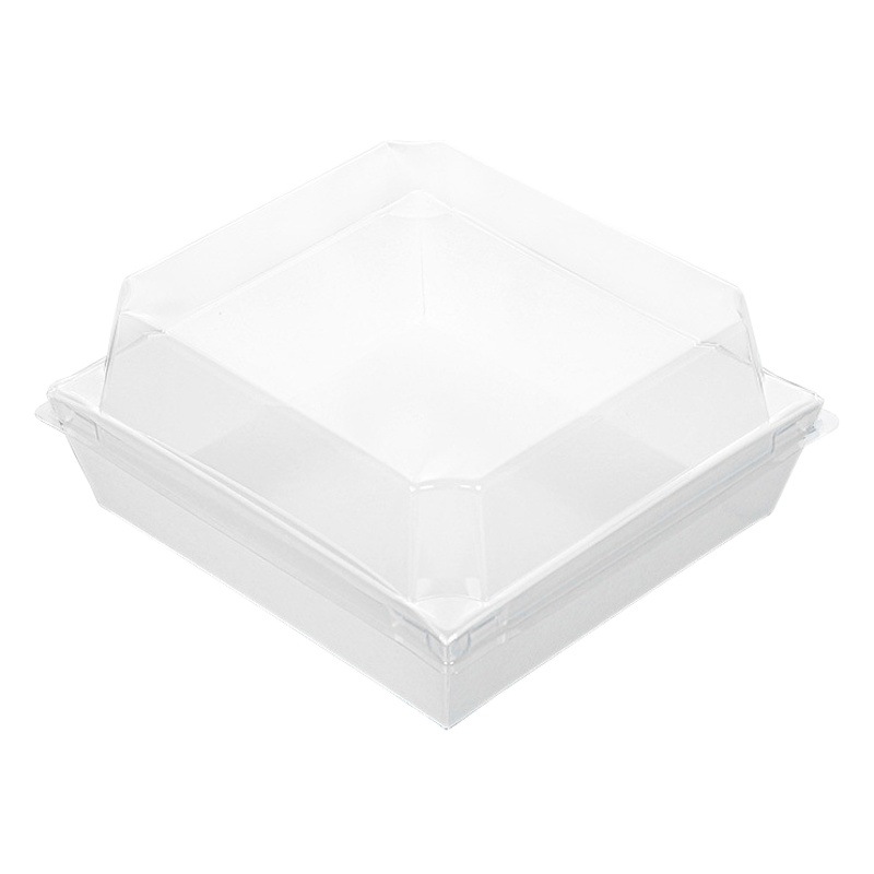 Cartón transparente blanco yema de huevo caja crujiente pastel de postre puff caja de embalaje donut nieve Mei Niang caja de embalaje