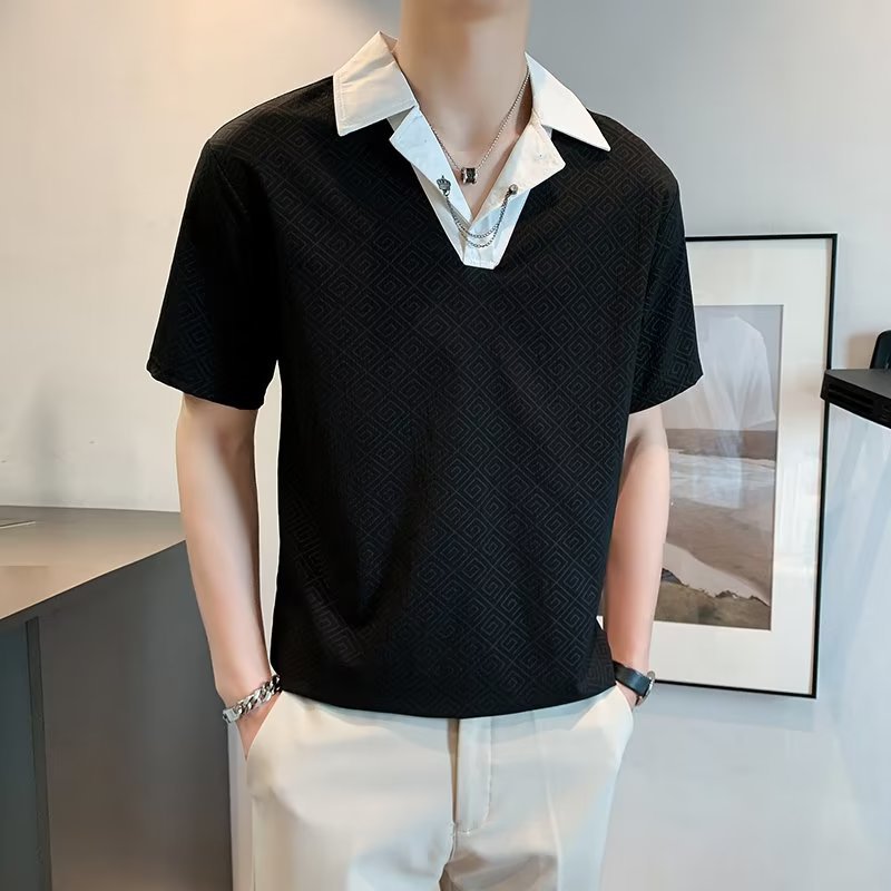 Polo de solapa de verano Camiseta de manga corta para niños Tops de media manga de todo fósforo para estudiantes de moda Camiseta juvenil de marca de moda