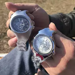 Vintage Irregular Y2K Original Non-Mechanical Watch Twisted Retro Fashion Premium Ins Niche Quartz Wristwatch