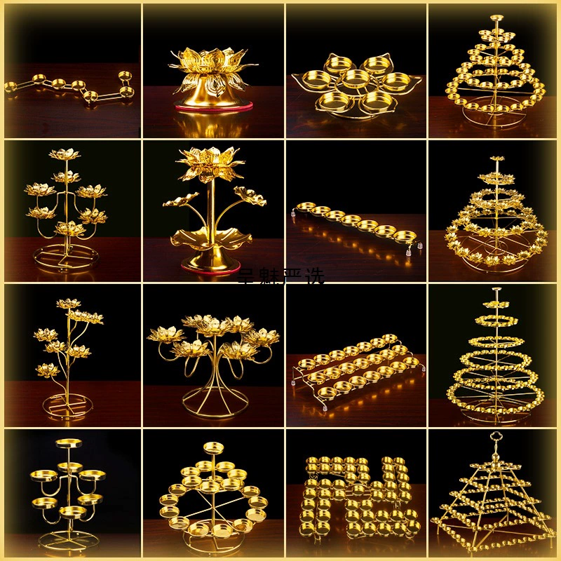 Хрустальный лотос, цветной держатель для масляной лампы, подсвечник в форме лотоса, держатель для лампы в форме лотоса, 108 держателей для ламп, 49 держателей для ламп, 7 держателей для ламп из сплава