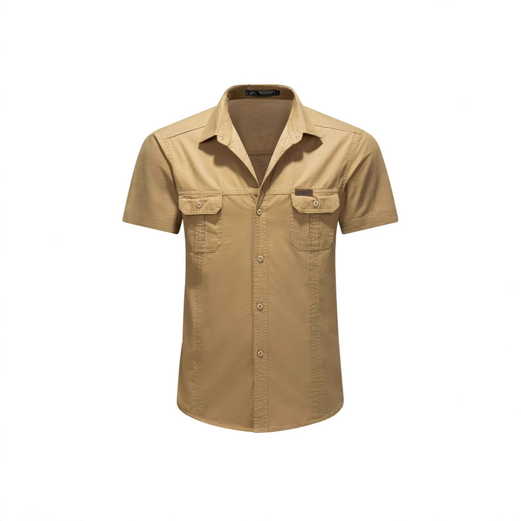 2024 весенне-осенние новые рубашки, мужские повседневные однотонные рубашки из чистого хлопка с длинными рукавами для молодых и средних работников, облегающие куртки