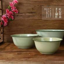 厂家直供怀旧搪瓷盆卷边盆面盆老式搪瓷深盆批发搪瓷碗搪瓷汤盆