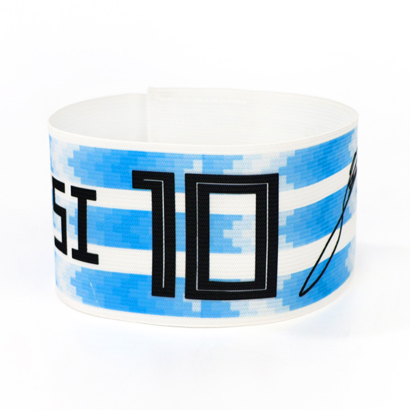 Brazaletes de capitán de fútbol personalizados para la Copa Mundial, Argentina, Real Madrid, Barcelona, AC Milan, grupos de equipos, brazaletes con velcro