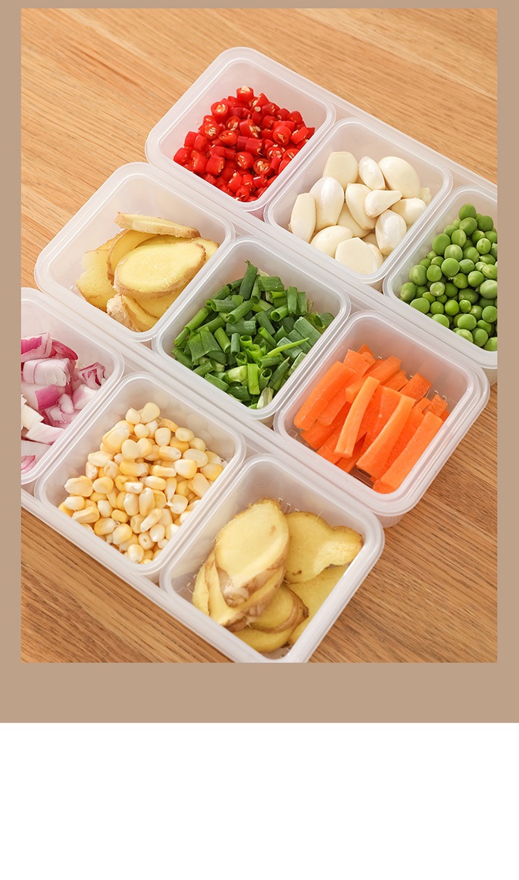 冰箱保鲜盒家用厨房三格沥水葱花盒食品级姜蒜冷藏保鲜收纳可拆卸