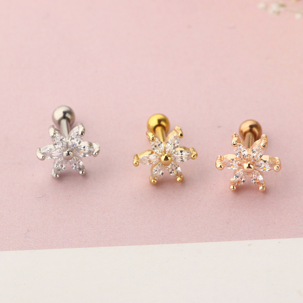 Labret piercing jewelry detail image