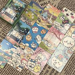Chiikawa Laser Mini Card Set 55 Special Edition Cartoon Chiikawa Series DIY Little Eight Chiikawa Card Instagram Style