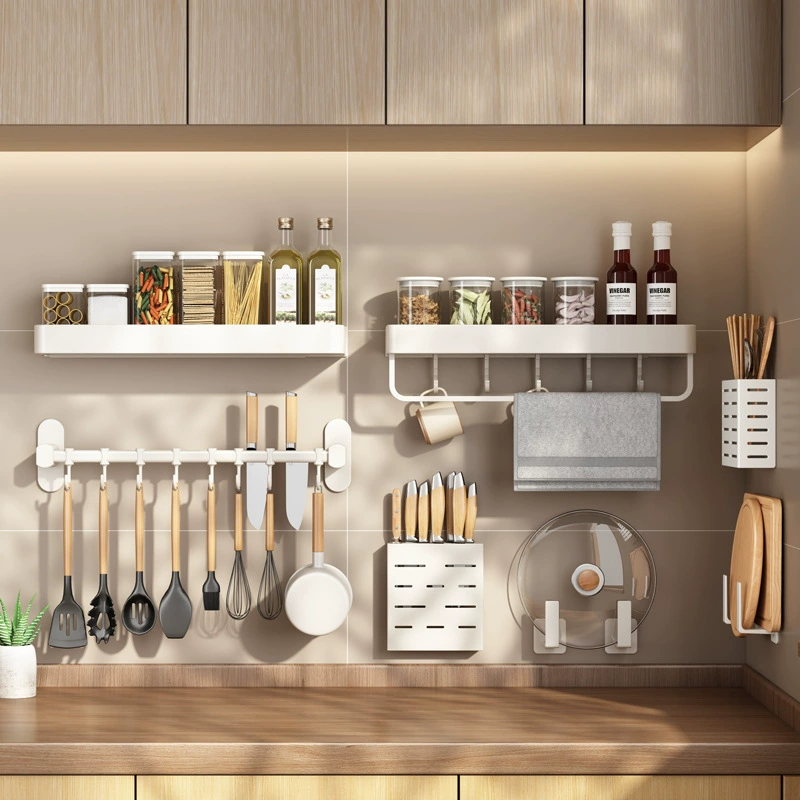 Wall-mounted Shelf Rack No-drill Kitchen Home from Yomiego