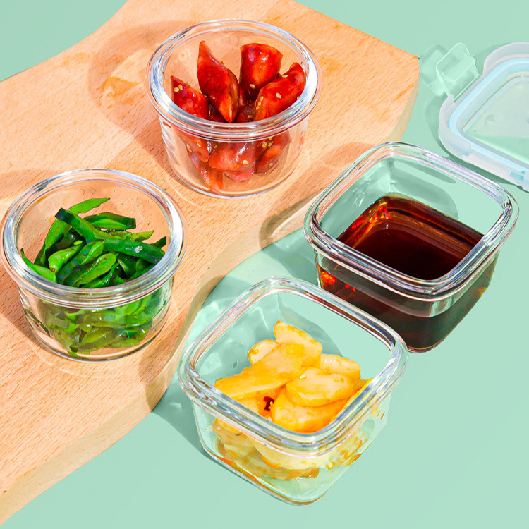 Office Workers Bring Their Meals, Microwaveable Small Lunch Boxes with Lids, Egg Steaming Containers, Food Sample Storage Boxes, Glass Food Storage Containers