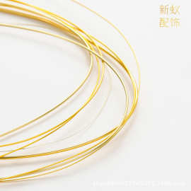 保色真金18K铜丝线定型做造型软线  diy手工珍珠线半硬铜线串珠线