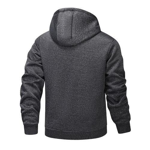Oc code Autumn and Winter Lamb Wool Jacket for Men Casual Warm Windproof Thick Hooded Jacket Top for Men
