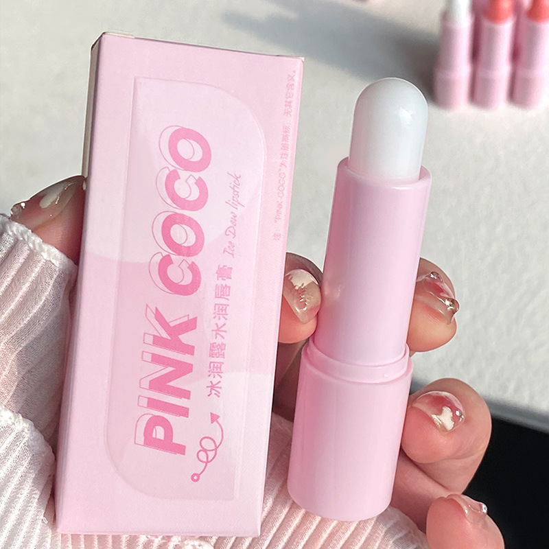 PINKCOCO lip balm temperature change gradient colorless moisturizing moisturizing fade lip lines Anti-cracking bottoming lip glaze