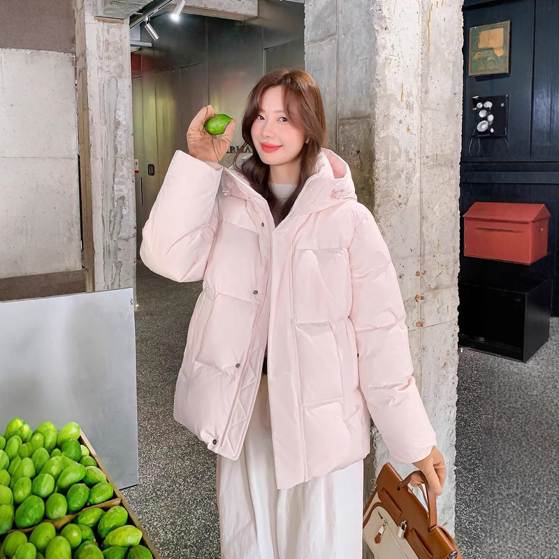 羽绒棉服女2025年冬季新款小个子宽松加厚韩版时尚连帽棉袄外套潮|undefined