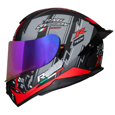 Motosiklet kaskı (dəbilqə) – helmet unisex electric car - red-pioneer-colored-mirror-m
