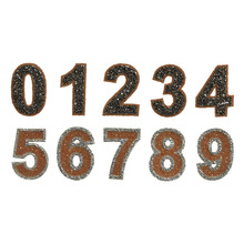 创意数字烫钻立体水晶饰片服装水钻贴片工厂定制鞋帽辅料烫图贴