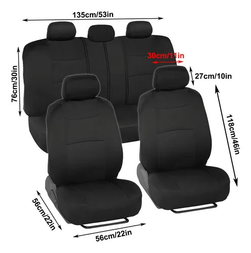 Universal Five-Seater Front and Rear Car Seat Covers, Temu Foreign Trade Export to Russia, Mexico, Cross-Border E-Commerce