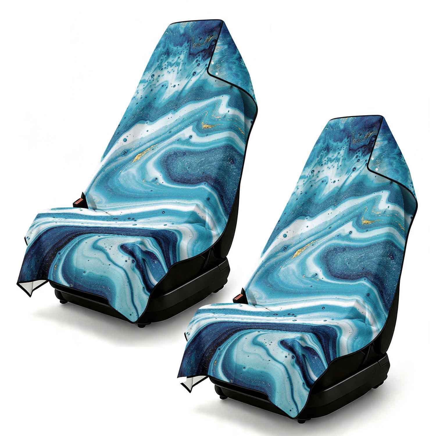 2-piece dual-use car seat cover, ultra-fine fiber, can be used as a beach towel, printed car protective seat cover 6