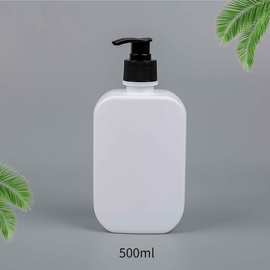 500ml毫升乳液瓶PE白色方瓶洗发沐浴瓶按压消毒液瓶 免洗手消毒