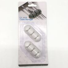 三孔數據線固定器 電線收納器 桌面鼠標線夾 理線器 固線器 繞線