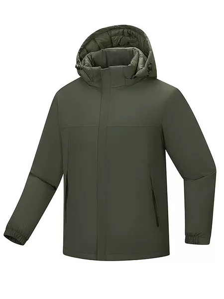 Autumn and winter fashion hooded cotton jacket with detachable hood, men's business casual cotton coat, large size wholesale with printed logo
