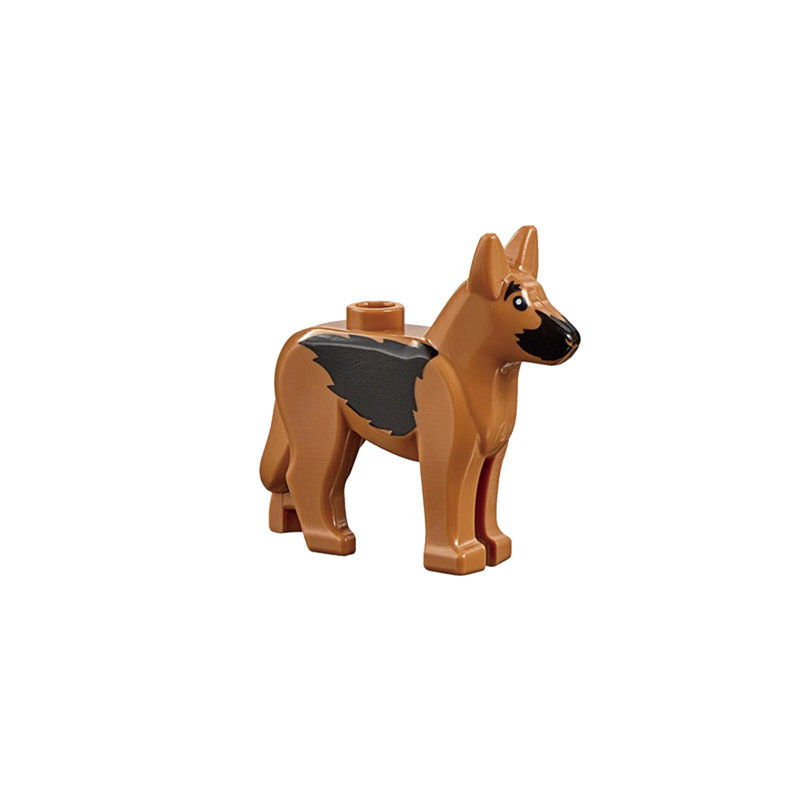 MOC urbano transfronterizo bloques de construcción, personas, animales, perros, pequeñas partículas, accesorios de escena, rompecabezas militares, juguetes de plástico