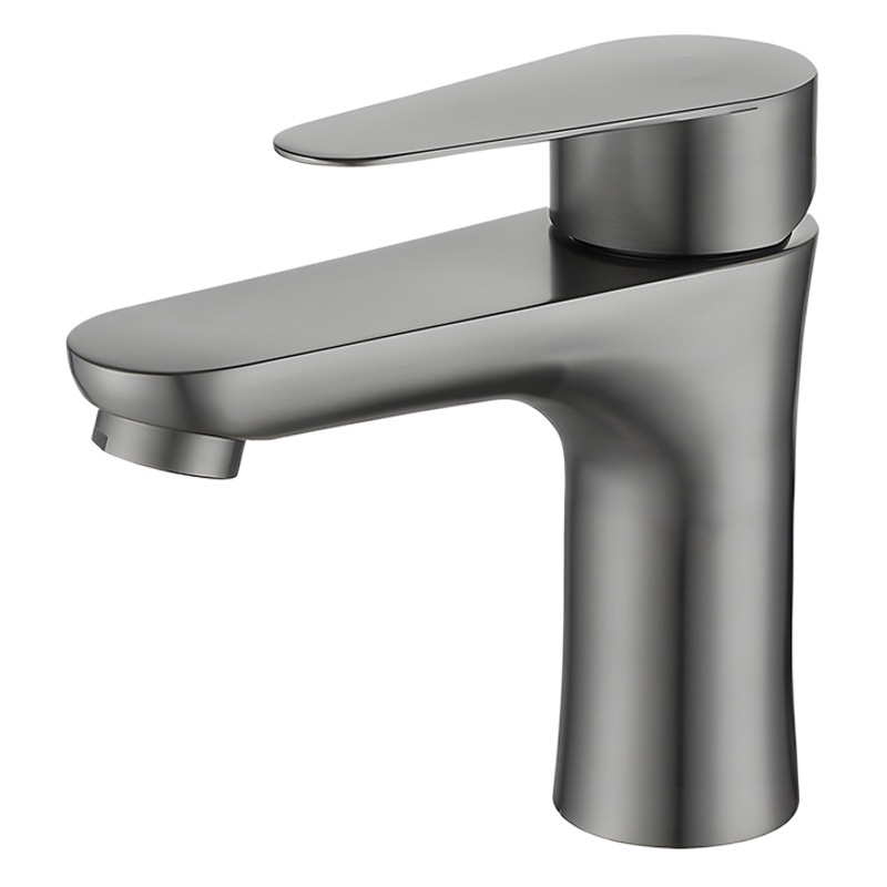 304 Stainless Steel Brushed Hot and Cold Bathroom Single Hole Small Waist Bathroom Washbasin Washbasin Faucet