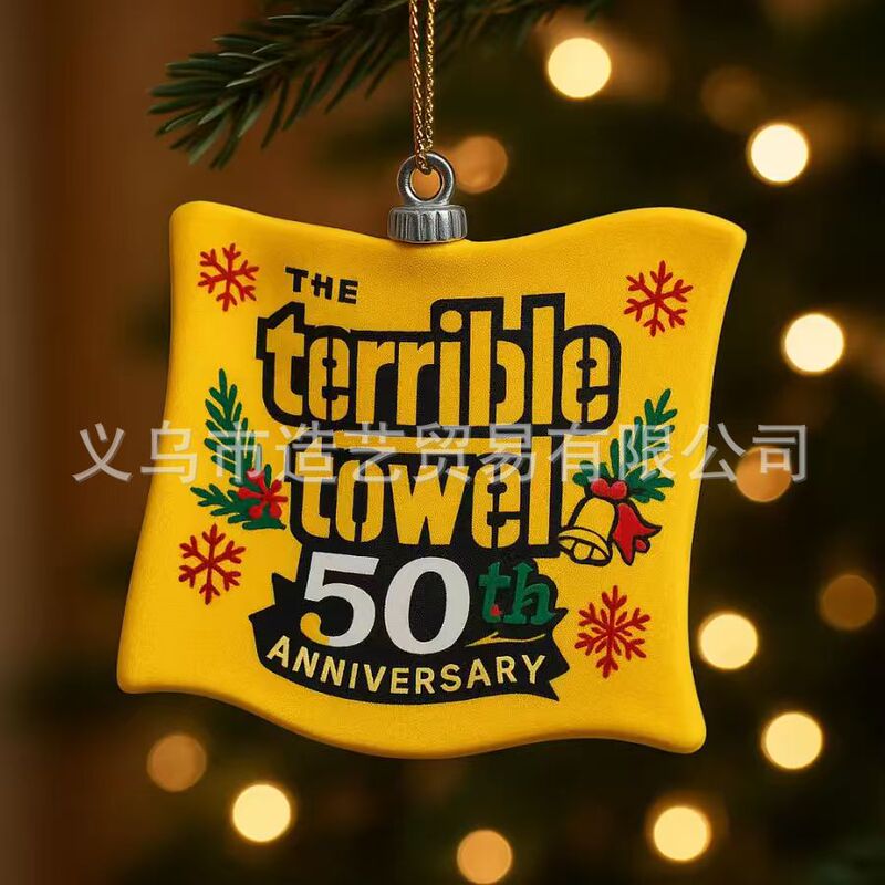 跨境PITTSBURGH STEELERS糟糕的毛巾50周年纪念装饰|undefined