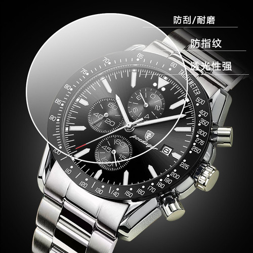 Swiss brand new men's watch multifunctional steel strap quartz watch live foreign trade dropshipping