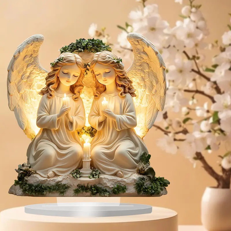 Regalos y recuerdos de Amazon Artesanía Orillas Ángel Decoración de escritorio de oficina acrílico