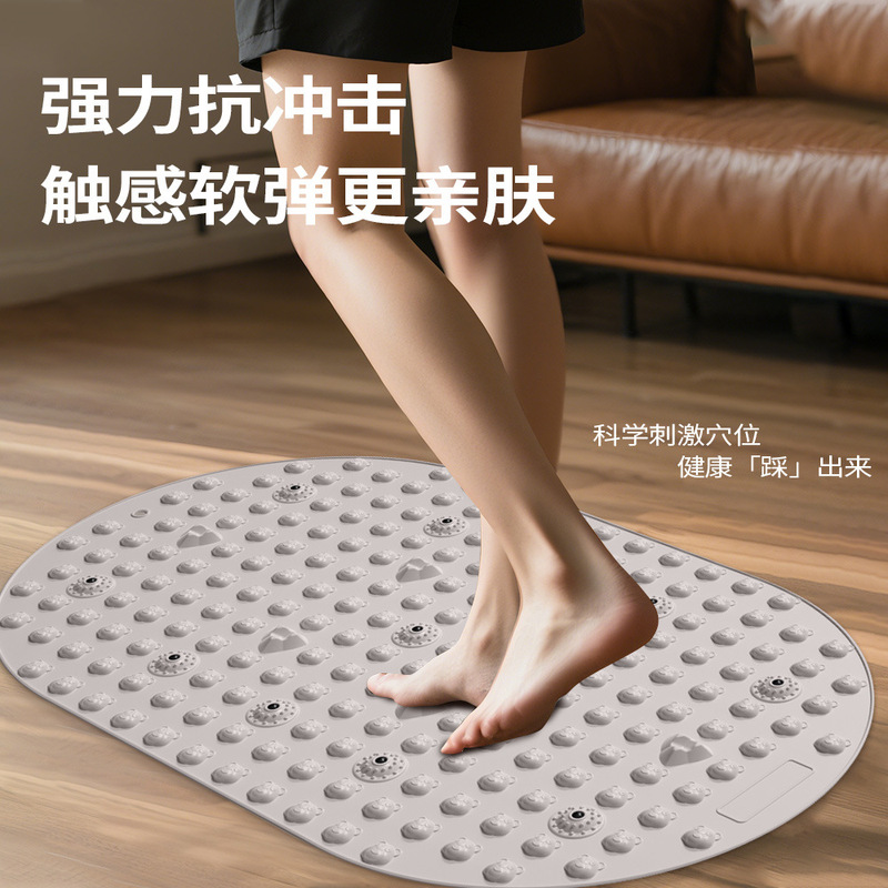 现货厂家大号硅胶实心指压板小狗熊超慢跑专用足底按摩垫加大加长|undefined