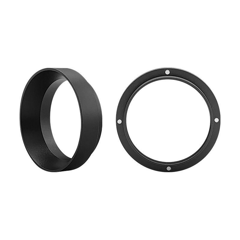 Anillo de polvo de unión magnética de 58mm Tarjeta interna de aleación de aluminio Polvo antivolador con anillo de polvo de tela magnética de 51mm Anillo de polvo de mango de café