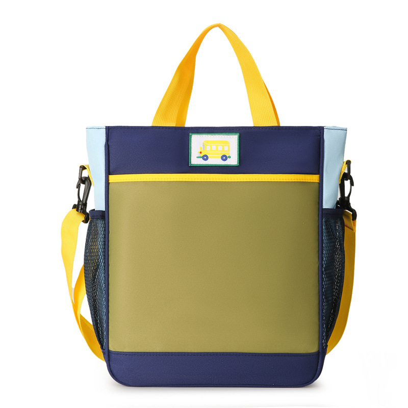 Mochilas escolares para estudiantes de primaria con logotipo impreso, bolsas portátiles cruzadas para clases de tutoría con texto impreso, clases de entrenamiento y tutoría para niños, mochilas de arte para niños