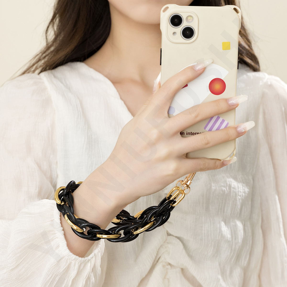 46g Weight Mobile Phone Chain Classification 1 Piece Quantity Alloy Material Geometric Pattern Vintage Style, Classic Style Style Vintage Style Classic Style Geometric Arylic Alloy Mobile Phone Chain 12