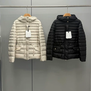 MC蒙家抽绳收腰女士羽绒服连帽鹅绒外套Raies轻薄款显瘦夹克上衣