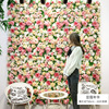 Simulation Flower Wall Background Wall Network Red Wall Rose Gate Fake Flower Wedding Indoor Image Wall Shadow Tower wall decoration