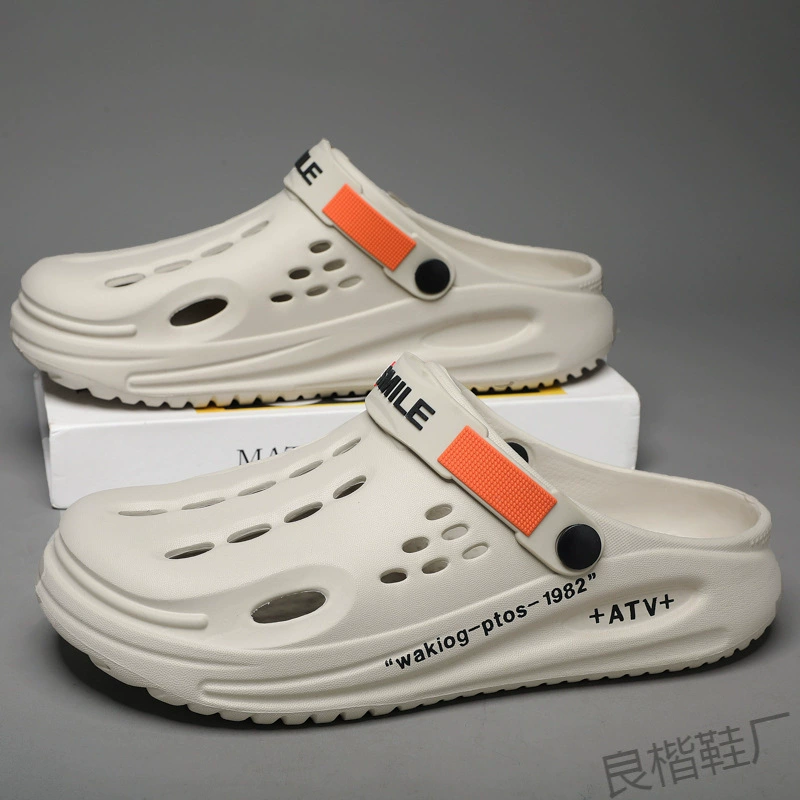 Мужские домашние тапочки Jinjiang Dachang Cave Shoes, наружные и внутренние, 2025 год, Интернет-знаменитость, EVA, шагать по грязи и двойная носка на пляже и песке