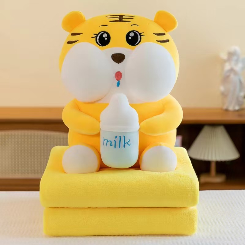Manta de peluche 2 en 1 – Muñeca y edredón – Ideal para siesta en oficina