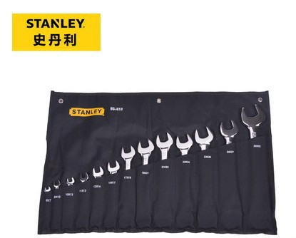 STANLEY史丹利正品13件套公制镀铬精抛光双开口扳手组套93-613-22