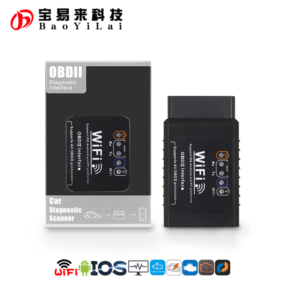Mini ELM Wifi 327 OBD V1.5 支持苹果安卓手机 torque汽车检测仪