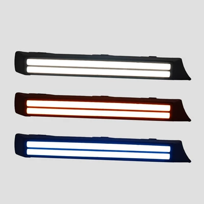 Suitable for 23-26 Models of Great Wall Poer Passenger Version, Special Modified Led Daytime Running Lights Front Bumper Decoration (Gündüz işıqları) - double-bar-streamer-three-color-daytime-running-lightspair