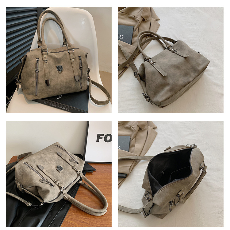 New cross-border foreign trade women's bag 2024 Retro casual handbag, European and American trend single-shoulder crossbody bag, tote bag for women undefined