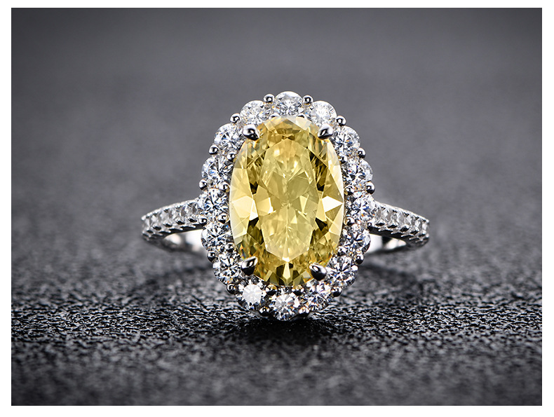 Fashion Geometric Sterling Silver Inlay Zircon Rings 1 Piece