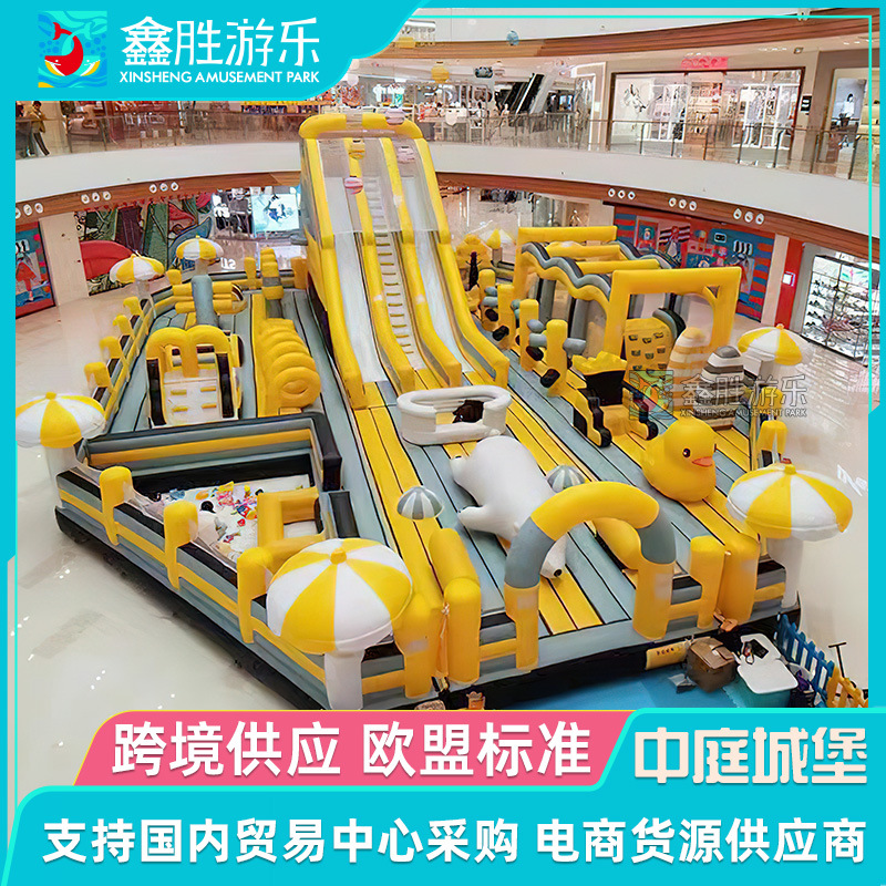 Atrium del centro comercial Gran castillo inflable Plaza al aire libre Parque infantil Trampolines Trampolines
