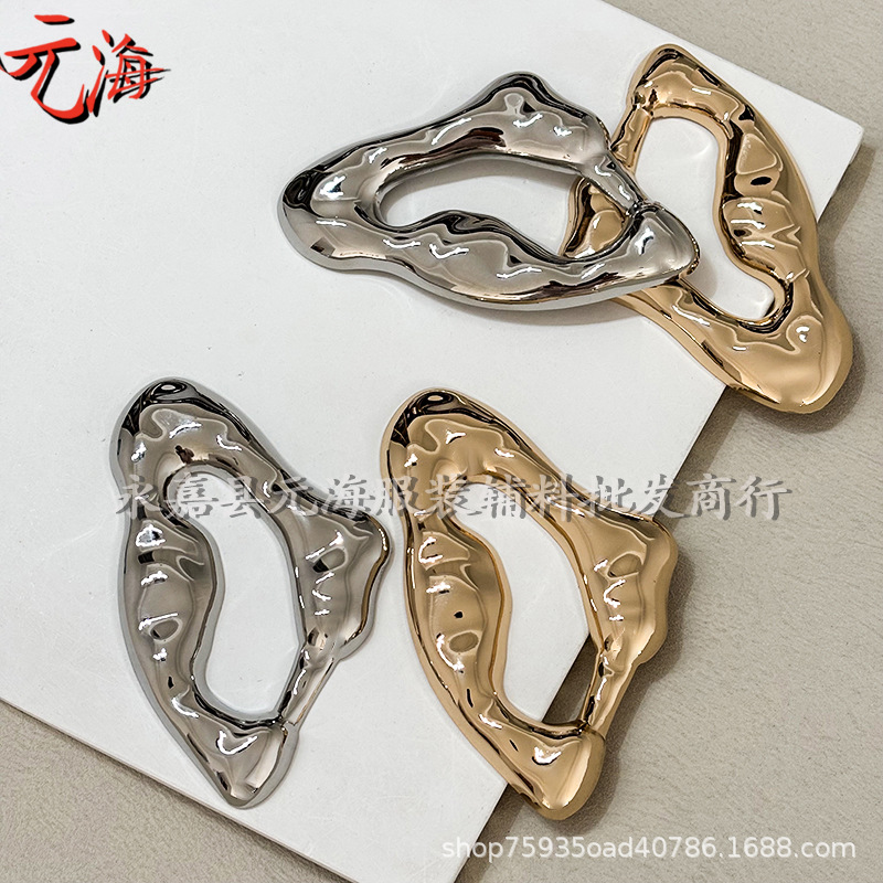 Nuevo botón de aleación de metal de pecho de moda ropa interior de baño botones de decoración de forma irregular accesorios de aleación