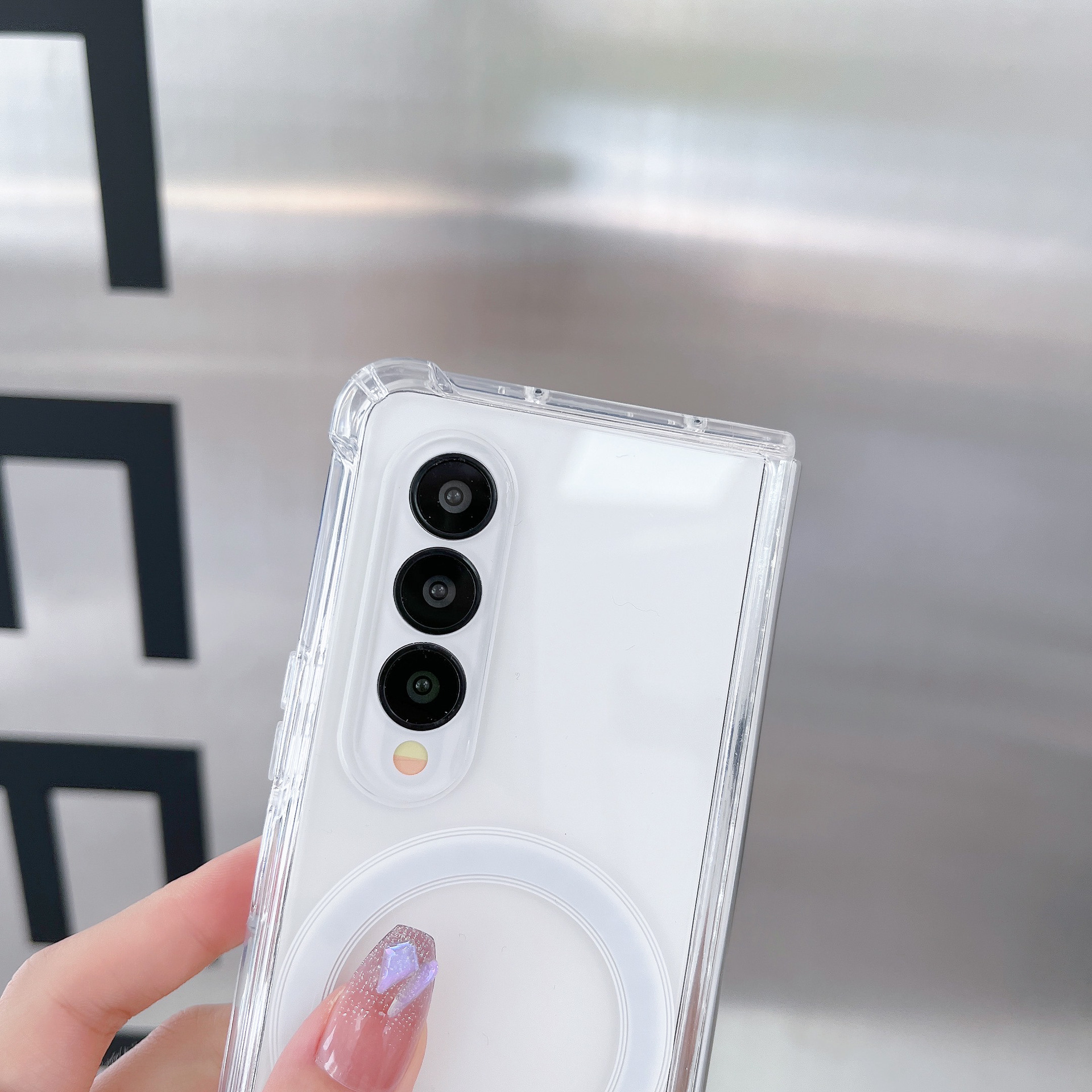 Magnetic Shockproof Acrylic Phone Case For Samsung Fold Series_voghion.com