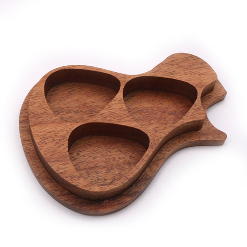 Guitar Pick Box Musical Instrument Crafts Gift Box Three-Gate Pick Box Solid Wood Pick Box Set Storage Box Wholesale