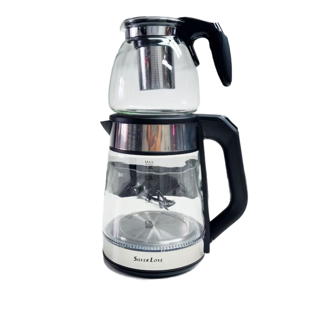 hervidor de agua de doble capa hervidor eléctrico material de vidrio inhibidor de bacterias inhibidor de sabor hervidor eléctrico hervidor madre image 5