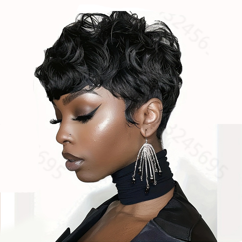 Amazonas Europa y América pelucas de moda floja damas inclinadas franjas curvas fibra química pelucas de cabeza completa fábrica en stock